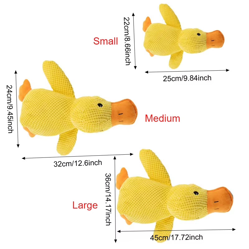 Calming Duck Toy for Dog,Soothing Plush Pet Toys with Sound Quack, Pet Interactive Companion, Chew-Resistant Chew Dogs Cat Toy