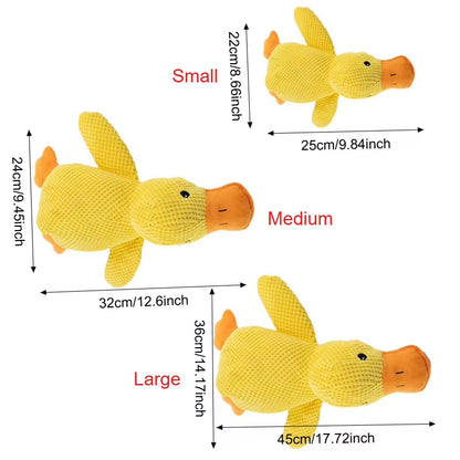 Calming Duck Toy for Dog,Soothing Plush Pet Toys with Sound Quack, Pet Interactive Companion, Chew-Resistant Chew Dogs Cat Toy