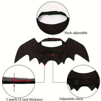 1PC Halloween Bat Wing Pet Costume Cat Dog Outfit Festival Party Role Play Dress up Clothes for Small Medium Pets