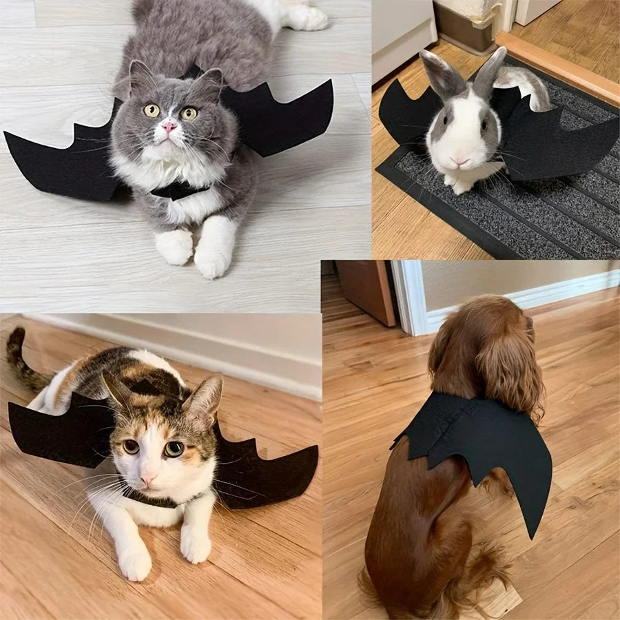 1PC Halloween Bat Wing Pet Costume Cat Dog Outfit Festival Party Role Play Dress up Clothes for Small Medium Pets