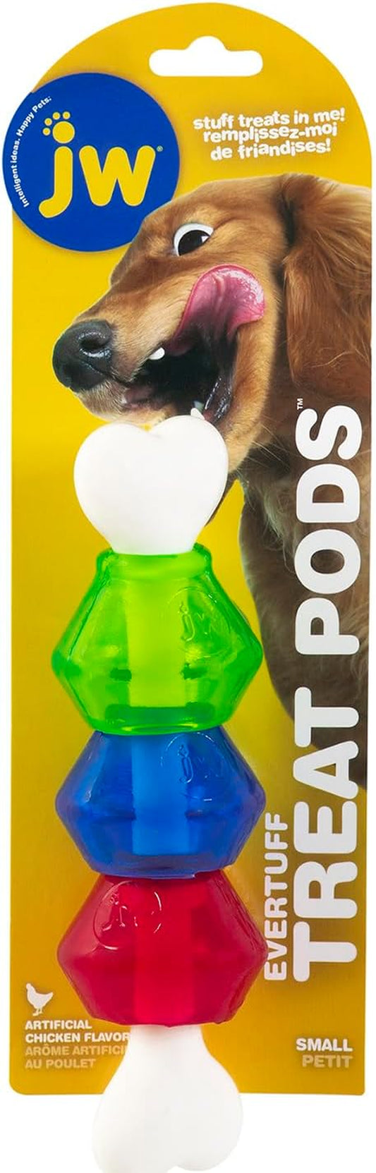 Pet Evertuff Treat Pod Nylon Dog Toy, White Bone, Small 7In