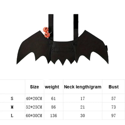 1PC Halloween Bat Wing Pet Costume Cat Dog Outfit Festival Party Role Play Dress up Clothes for Small Medium Pets