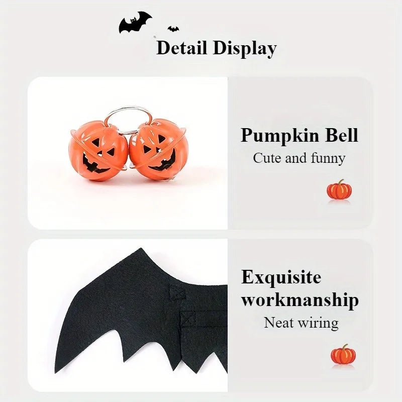 1PC Halloween Bat Wing Pet Costume Cat Dog Outfit Festival Party Role Play Dress up Clothes for Small Medium Pets