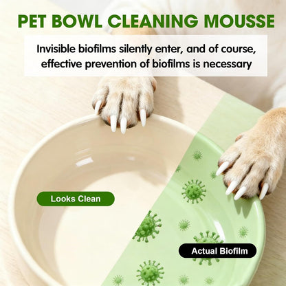Dog Bowls & Cat Bowls Cleaner, Pet Toy Cleaner Mousse, 320ML Natural Formula with Citric Acid, Cleans Dishes, Feeders & Accessories, Leaves No Residue, Safe for Pets